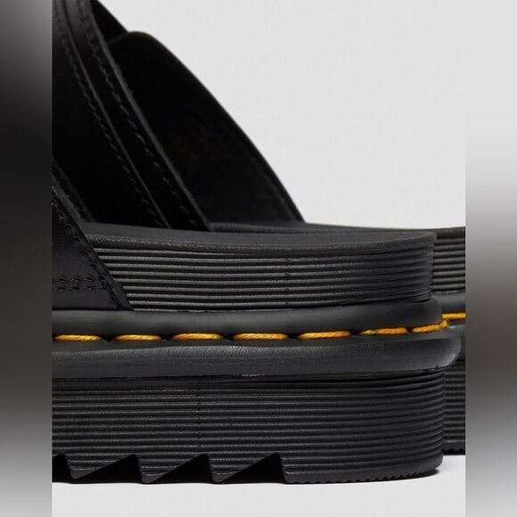 Dr. Martens MYLES BRANDO LEATHER BUCKLE SLIDE SANDALS new sz 10 - Picture 4 of 14